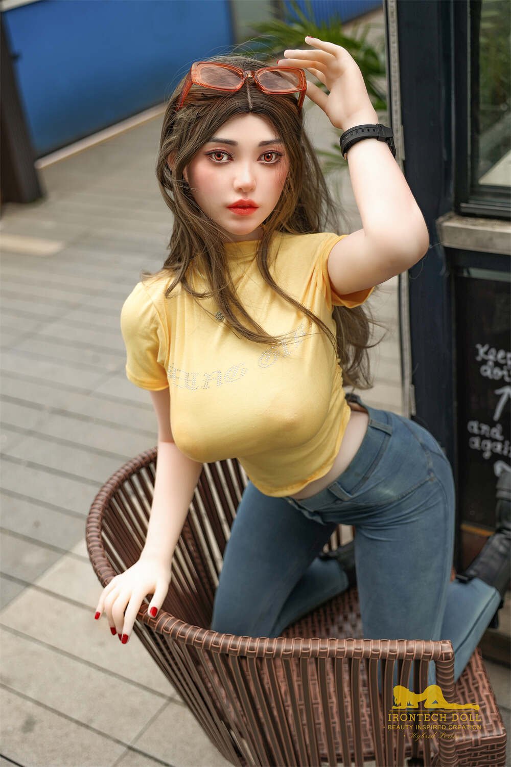 159cm/5ft3 G-cup Silicone Head Sex Doll – Eileen - Image 9